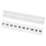 20 Pcs Terminal Marker Strip,ZB6 Terminal Blocks Marking Labels 51-60