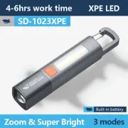Mini USB LED Flashlight Keychain Stun Arc Tool Rechargeable Self Tactical Light