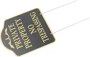 No Trespassing Sign Security Signs with Stake Aggressive Background Outside Warn Statement Metal Residence Prohibit Private Property Signs with Stake Yard Surveillance Keep Plaque