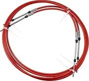 2pcs 10ft 118 Inch Throttle Shift Remote Control Box Cable Red Durable Material
