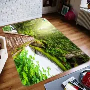 3D Forest Bridge ZHUA4171 Game Non Slip Rug Mat Photo Carpet Zoe