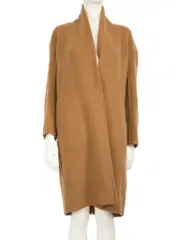 Brown Wool Buttoned Coat