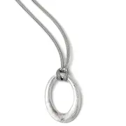 Sterling Silver Scratch Finish Mesh Necklace W/ 2In Ext