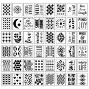 48 Patterns & Phrases Stencils by Craft Smart®, 3.5" x 4.5"