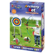 Kids Bow & Arrow Toxophily Archery Set Target Stand Children Outdoor Garden Toy