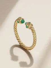 [David Yurman] David Yurman - Renaissance 18-karat Gold Emerald Ring - 6 6 Gold