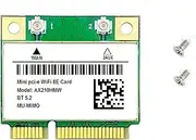 DIGISHUO WiFi 6E 3000Mbps Bluetooth 5.2 AX210HMW for in tel AX210 Wireless Mini PCI-E Card 5400Mbps (2.4GHz 574Mbps, 5GHz 2400Mbps, 6GHz 2400Mbps) Network Card with WiFi Audio Adapter