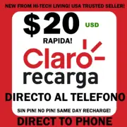 CLARO CELL PHONE $20 REFILL⭐ FAST AND DIRECT ⚡ GET IT TODAY! ❤ TRUSTED SELLERS!