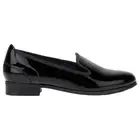 Hush Puppies Womens The Albert Flats Black Patent Work Office Shoes