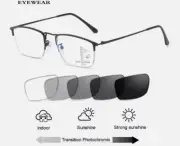 Men Progressive Multifocus Photochromic Reading Glasses Outdoor Sunglasses New