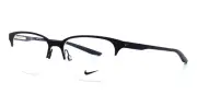 New NIKE Rx-able Eyeglasses 8049 002 53-17 Matte Black Metal Semi-Rimless Frames