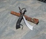 Custom Handmade Carbon Steel Balde Long Handle Sword | Hunting Sword | Camping