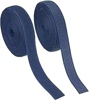 uxcell Sew on Hook and Loop Tape, 3/4 Inch Width Non-Adhesive Back Nylon Sewing Fastener Strips Interlocking Fabric Tape 5 Yards Fit for Clothing Crafts Sewing DIY Project - (Dark Blue)