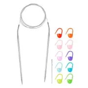 Knitting Needles Size US 4 Stainless Steel 47" Circular Needle with Needle