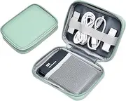 Leather External Hard Drive Case for Western Digital Elements/My Passport Portfolio - Portable Drive Carrier of 1TB-4TB (Light Green, Single Layer)