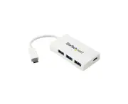 Startech 4 Port Usb C Hub Usbc To 1 X Usb C And 3X Usb A Usb 3 Hub White