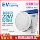 EVERLIGHT億光 LED 星庭 22W 3000K 黃光 全電壓 IP65 戶外吸頂燈 _ EV430132