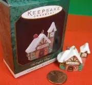 Hallmark Keepsake Miniature Ornament "Old English Village" Depot 1997
