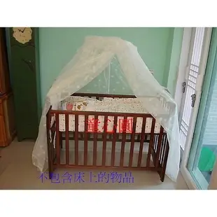 嬰兒床專用蚊帳*大床以下使用~適合各種嬰兒床*新式單隻固定架*台灣製造◎童心玩具