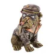 Gibson Gifts Dudes Biker Bulldog Resin Figurine Home Decor 21.5cm Bronze