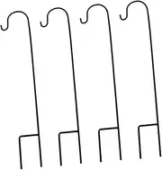 4pcs Wrought Iron Hook Hook Shepherd Hanger Metal Garden Stakes Hanger
