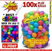 100 Ball Pit Balls 6.5cm Play Kids Baby Ocean Ball Playpen Baby Play Balls LARGE