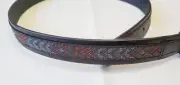 Unbranded Boy's Western Ribbon Belt MEDIUM Black W Multi Color Silver Accents