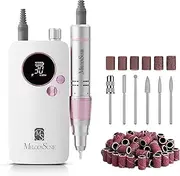 MelodySusie Portable Nail Drill 30000 RPM,SC320F Professional Rechargeable Electric Nail File,Cordless Nail E File for Acrylic Nails Gel Polishing Removing,Efile Nail Kit for Manicure Salon Home,Rose
