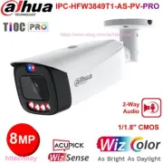 Dahua Ai 8MP 4K IPC-HFW3849T1-AS-PV-PRO AcuPick WizColor TiOC-PRO PoE IP Camera