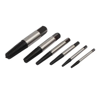 1/8"-1" Screw Extractor Set Broken Bolt Stud Pipe Remover Tool Kit 6 in 1