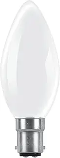 Merriway BH04622 Rough Service Candle Bulb, Pearl, B15d Small Bayonet Cap, 60 W - Pack of 5
