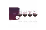 Red Wine glass Boxed Set of 4 - Red as Passion