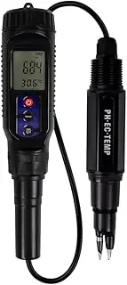Snblzhef Water Soil Quality Tester Digital PH/EC/TEMP 3-In-1 Tester Digital PH/EC/TEMP 3-In-1 Meter Multi-Function Testing PH Meter for Aquariums Pools Dough