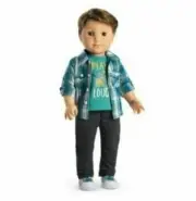 American Girl LOGAN EVERETT First BOY 18" Doll Drummer +PERFORMANCE OUTFIT NEW!