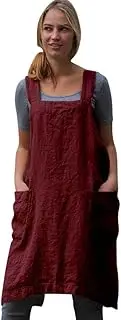 [Generic] Business Casual Dresses Pinafore Garden Cotton Women Dress Work Apron Pinafore Women's Dress Business Casual Dress for Women
