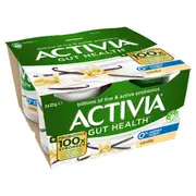 Activia Danone Probiotic Yoghurt No Added Sugar Vanilla 125g x 4 pack