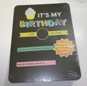 Bullseye's Playground Two sided “It's My Birthday” Chalkboard w/chalk 12x10" New