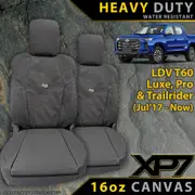 LDV T60 - XP7 Heavy-Duty Canvas 2x Front Row Seat Covers (Made to Order)
