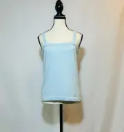 Anne Klein Women's Light Blue Knit Square-Neck Tank Top - S