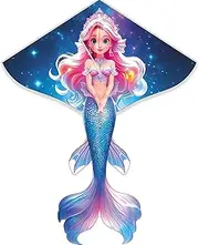 Mermaid Kite forAdults - Premium Durable Outdoor Flying Kite,for Adults Easy to Fly for Beginner,Perfect for Beach, Park, Birthday Party Activities