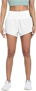[Cighay] Women's High Waisted Running Shorts Quick Dry Sport Short Gym Athletic Shorts with Mesh Zipper Pockets Workout Shorts