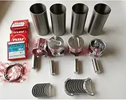 for Mitsubishi Engine K4N Rebuild kit + Full Gasket kit + Main Big Small end Bearing + Liner Sleeve + Piston kit + Ring + 1 pc Connecting Rod conrod