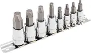 Powerbuilt 240094 8 Piece Zeon Metric Hex Bit Socket Set - with use for Damaged Fasteners, Standard, Rusted, Rounded Bolts, Size from 3mm to 10mm