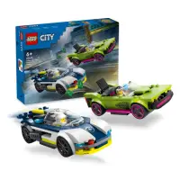 在飛比找momo購物網優惠-【LEGO 樂高】城市系列 60415 警車和肌肉車追逐戰(