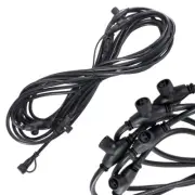 33' W/ 6 Connectors Power Cord Splicer Cable Acc for AC 12V SMD LED Meteor Light