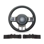 Hand Sew Genuine Leather Car Steering Wheel Cover For Jeep Compass 2011-2016