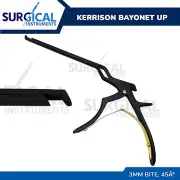 Kerrison Rongeur Bayonet Angled 3MM Bite 45 Degree Angled Matte Black German Gr