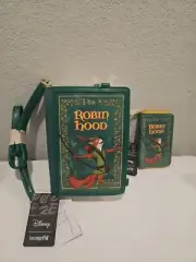 Loungefly Disney Classic Robin Hood Book Convertable Crossbody + wallet