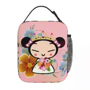 c254 Cute Pucca Lunch Bags Insulated Lunch Tote Waterproof Bento Box Resuable Picnic Bags for Woman Work Children School k254
