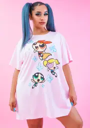 [Dolls Kill x The Powerpuff Girls] Lil Sassy Sisters Oversized Tee